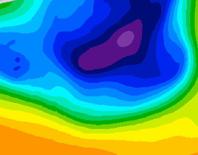 GDPS 500 millibar geopotential height 042 hour forecast chart for Canada based on 2026/03/21 0000Z data