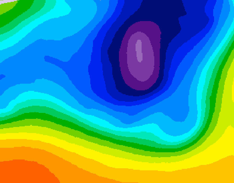 GDPS 500 millibar geopotential height 078 hour forecast chart for Canada based on 2026/03/21 0000Z data