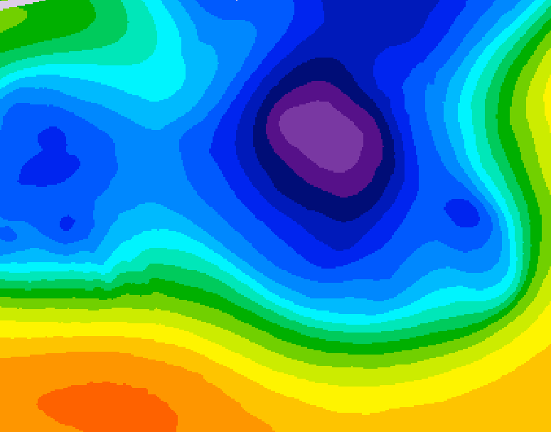 GDPS 500 millibar geopotential height 096 hour forecast chart for Canada based on 2026/03/21 0000Z data
