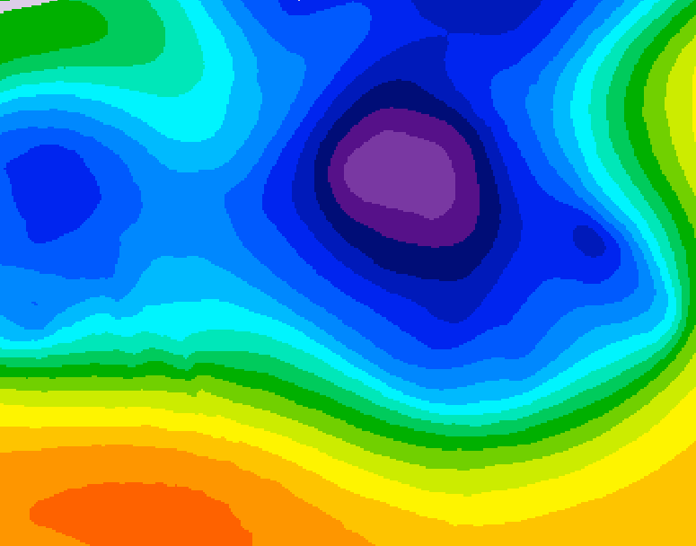 GDPS 500 millibar geopotential height 102 hour forecast chart for Canada based on 2026/03/21 0000Z data