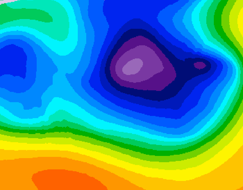 GDPS 500 millibar geopotential height 114 hour forecast chart for Canada based on 2026/03/21 0000Z data