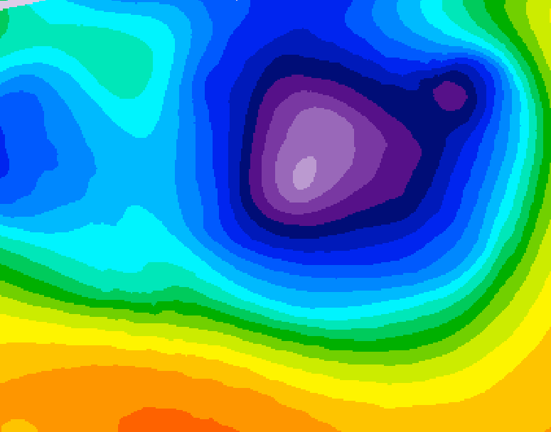 GDPS 500 millibar geopotential height 126 hour forecast chart for Canada based on 2026/03/21 0000Z data