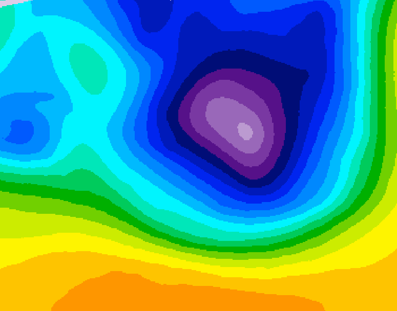 GDPS 500 millibar geopotential height 150 hour forecast chart for Canada based on 2026/03/21 0000Z data