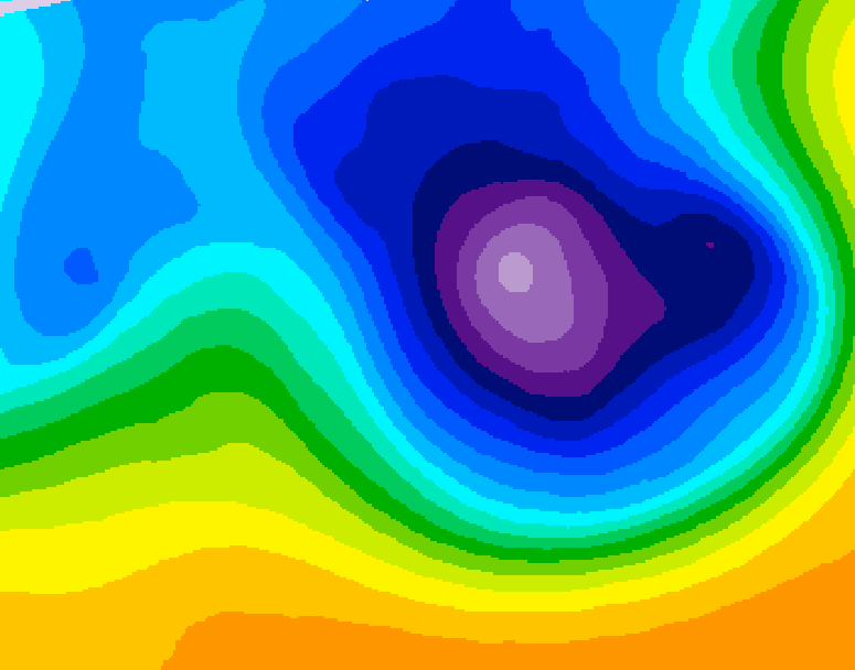 GDPS 500 millibar geopotential height 186 hour forecast chart for Canada based on 2026/03/21 0000Z data