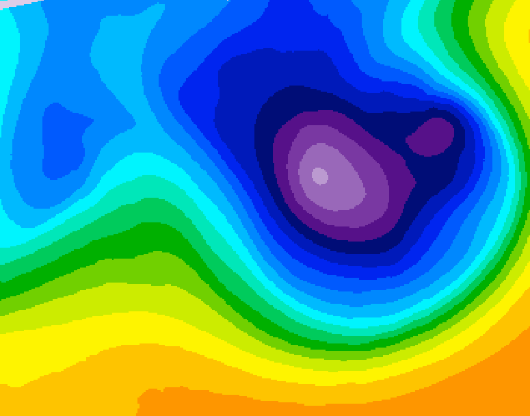 GDPS 500 millibar geopotential height 192 hour forecast chart for Canada based on 2026/03/21 0000Z data