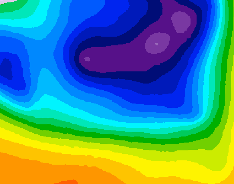 GDPS 500 millibar geopotential height 012 hour forecast chart for Canada based on 2026/03/21 1200Z data