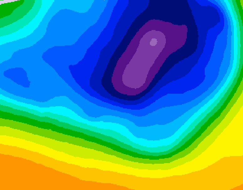 GDPS 500 millibar geopotential height 048 hour forecast chart for Canada based on 2026/03/21 1200Z data