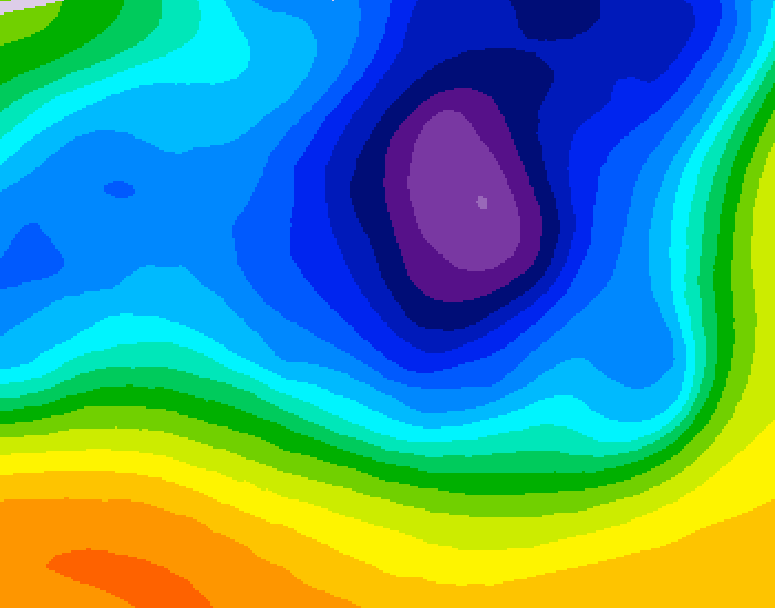 GDPS 500 millibar geopotential height 072 hour forecast chart for Canada based on 2026/03/21 1200Z data