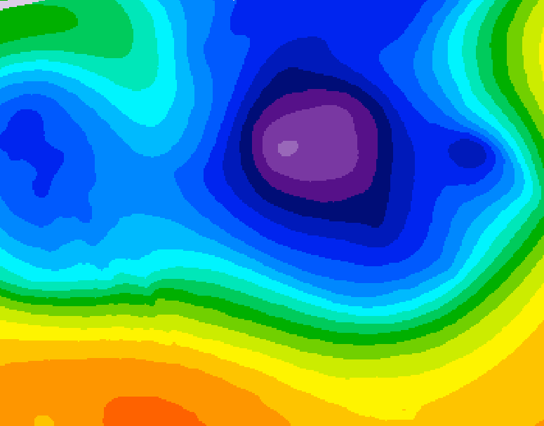 GDPS 500 millibar geopotential height 096 hour forecast chart for Canada based on 2026/03/21 1200Z data