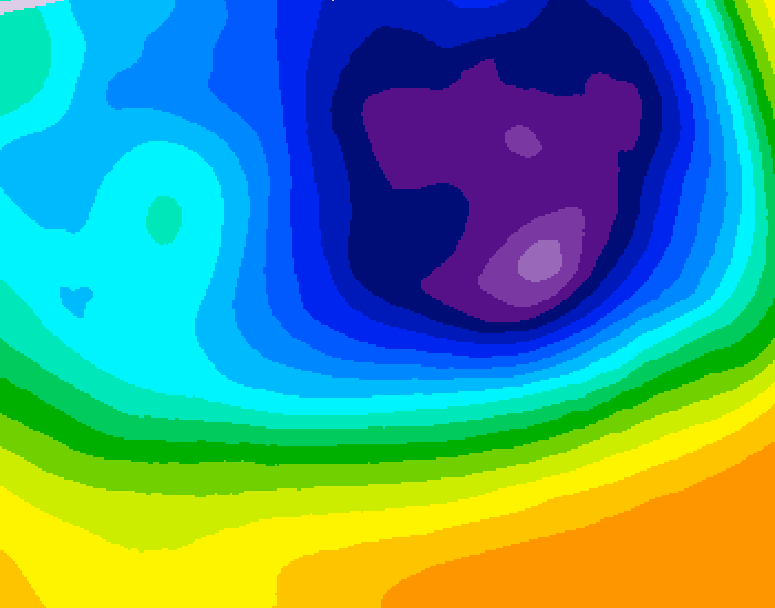 GDPS 500 millibar geopotential height 204 hour forecast chart for Canada based on 2026/03/21 1200Z data