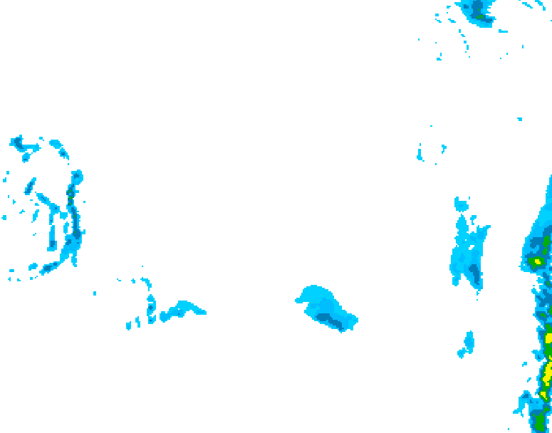 GDPS precipitation 018 hour forecast chart for Canada based on 2026/03/21 0000Z data