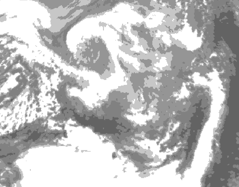 GDPS total cloud 006 hour forecast chart for Canada based on 2026/03/21 0000Z data