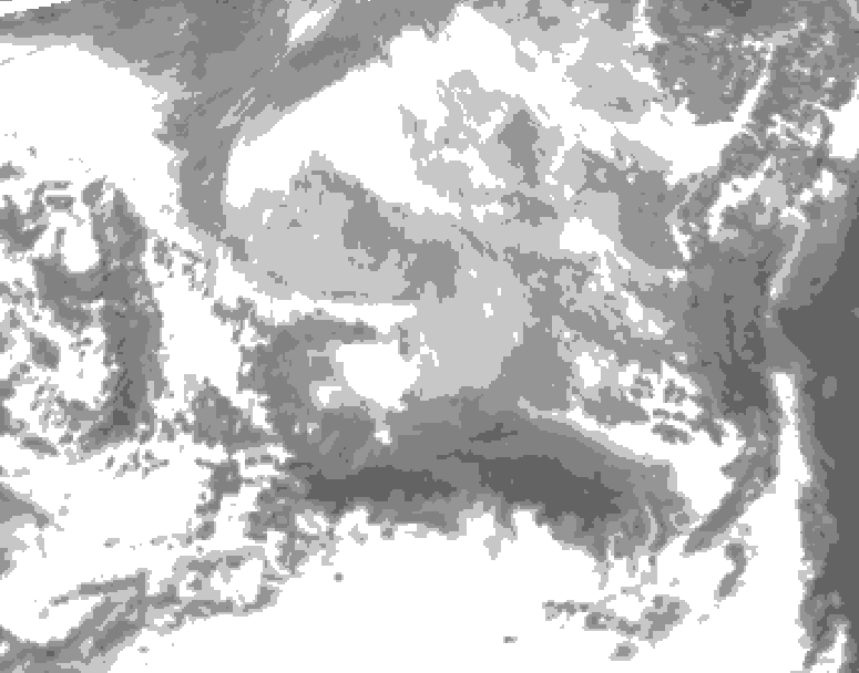 GDPS total cloud 024 hour forecast chart for Canada based on 2026/03/21 0000Z data