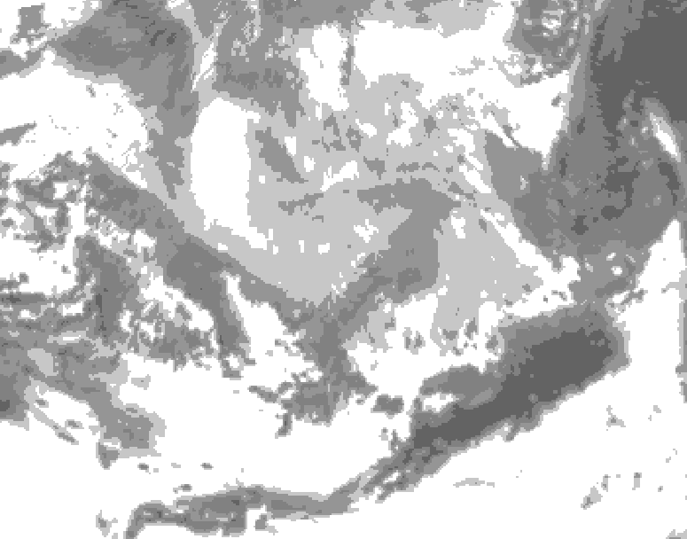 GDPS total cloud 048 hour forecast chart for Canada based on 2026/03/21 0000Z data