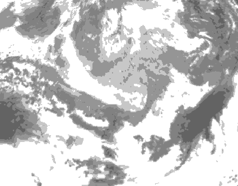 GDPS total cloud 066 hour forecast chart for Canada based on 2026/03/21 0000Z data