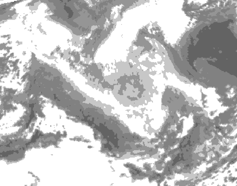 GDPS total cloud 108 hour forecast chart for Canada based on 2026/03/21 0000Z data