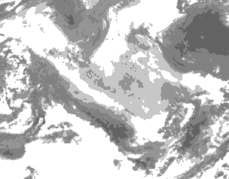 GDPS total cloud 114 hour forecast chart for Canada based on 2026/03/21 0000Z data