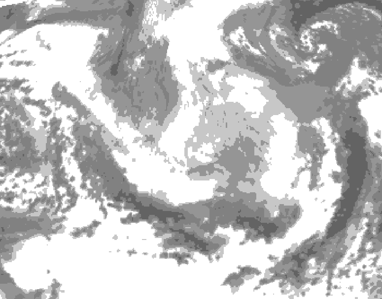 GDPS total cloud 132 hour forecast chart for Canada based on 2026/03/21 0000Z data
