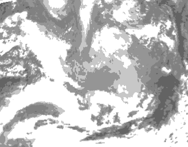 GDPS total cloud 162 hour forecast chart for Canada based on 2026/03/21 0000Z data