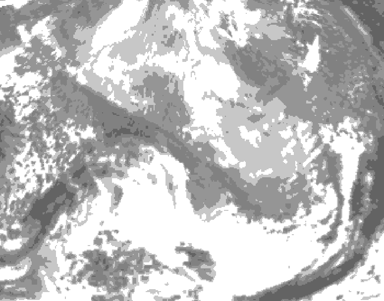 GDPS total cloud 216 hour forecast chart for Canada based on 2026/03/21 0000Z data