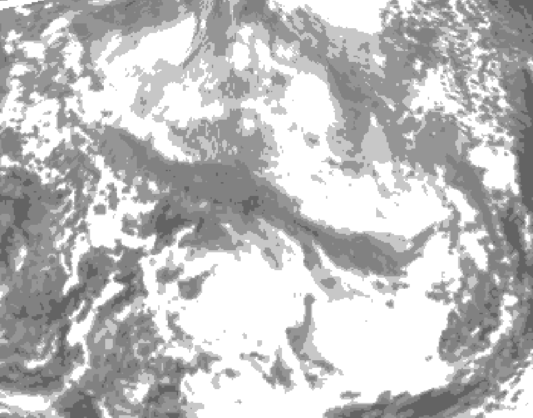 GDPS total cloud 228 hour forecast chart for Canada based on 2026/03/21 0000Z data