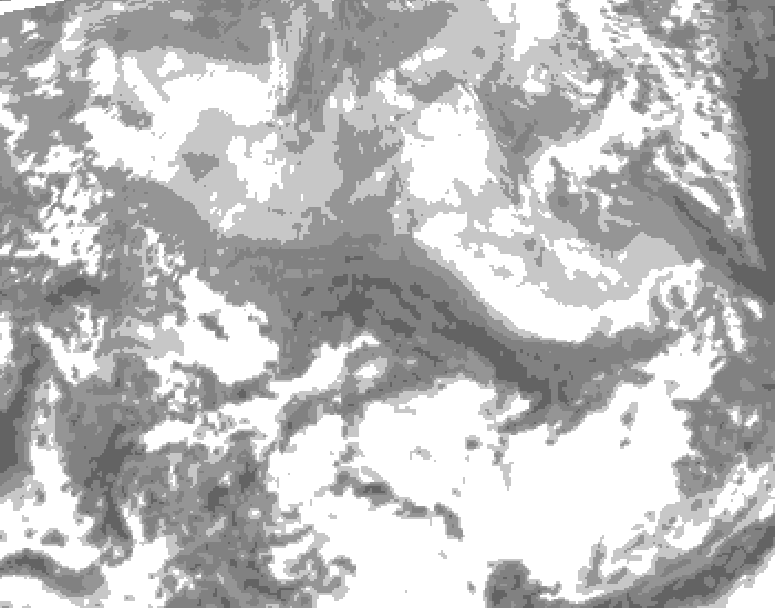 GDPS total cloud 240 hour forecast chart for Canada based on 2026/03/21 0000Z data