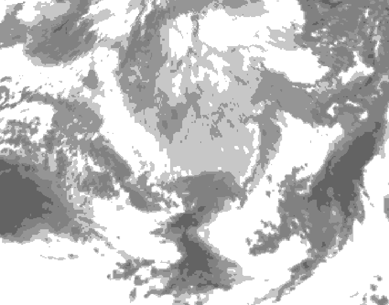 GDPS total cloud 060 hour forecast chart for Canada based on 2026/03/21 1200Z data