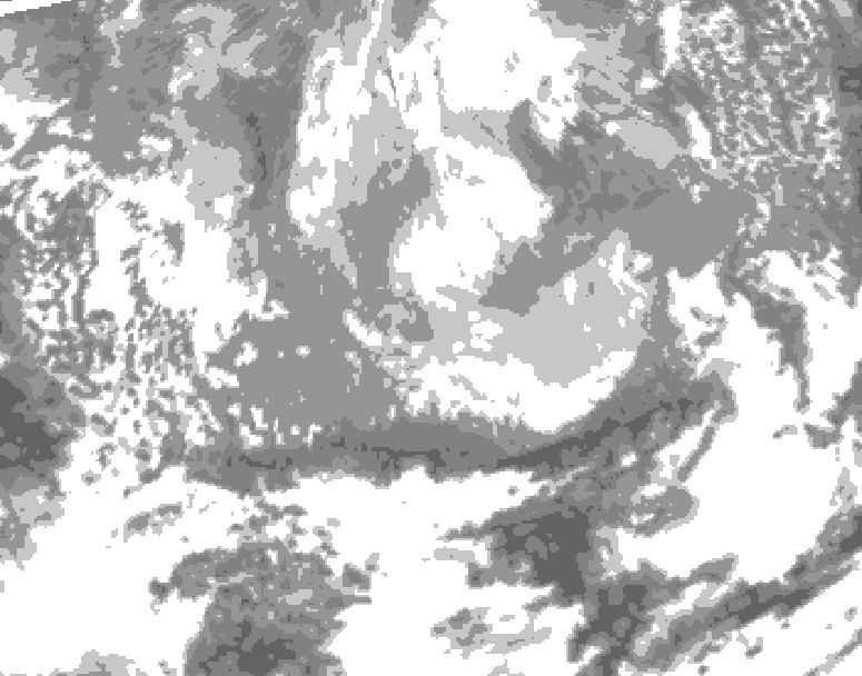 GDPS total cloud 204 hour forecast chart for Canada based on 2026/03/21 1200Z data