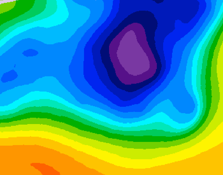 GDPS 500 millibar geopotential height 060 hour forecast chart for Canada based on 2026/03/22 0000Z data
