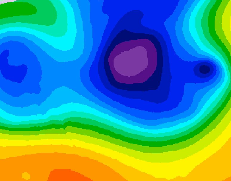 GDPS 500 millibar geopotential height 084 hour forecast chart for Canada based on 2026/03/22 0000Z data