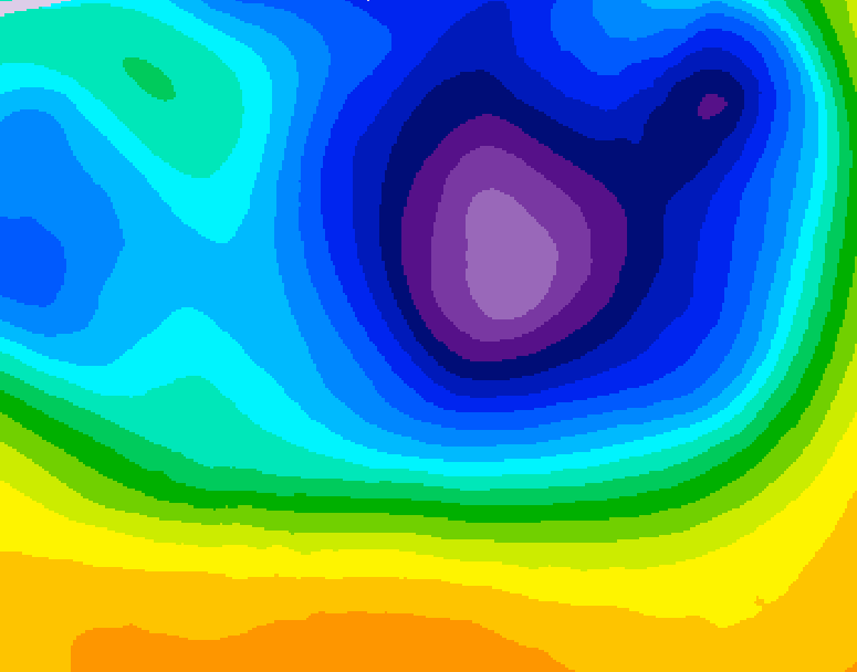 GDPS 500 millibar geopotential height 108 hour forecast chart for Canada based on 2026/03/22 0000Z data