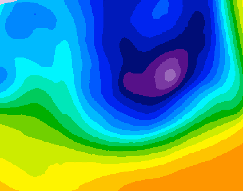 GDPS 500 millibar geopotential height 192 hour forecast chart for Canada based on 2026/03/22 0000Z data