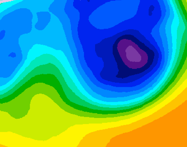 GDPS 500 millibar geopotential height 216 hour forecast chart for Canada based on 2026/03/22 0000Z data