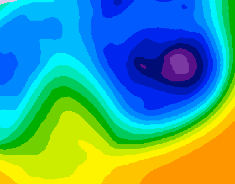 GDPS 500 millibar geopotential height 234 hour forecast chart for Canada based on 2026/03/22 0000Z data