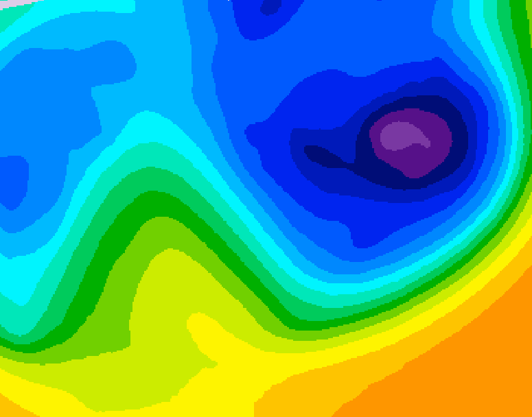 GDPS 500 millibar geopotential height 240 hour forecast chart for Canada based on 2026/03/22 0000Z data