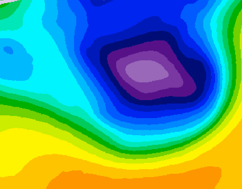 GDPS 500 millibar geopotential height 132 hour forecast chart for Canada based on 2026/03/22 1200Z data