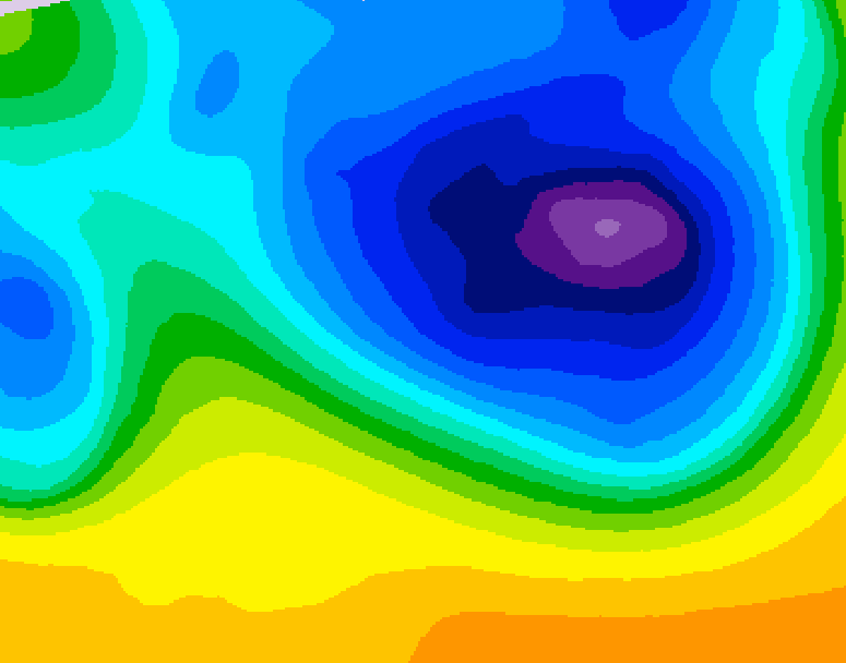 GDPS 500 millibar geopotential height 222 hour forecast chart for Canada based on 2026/03/22 1200Z data