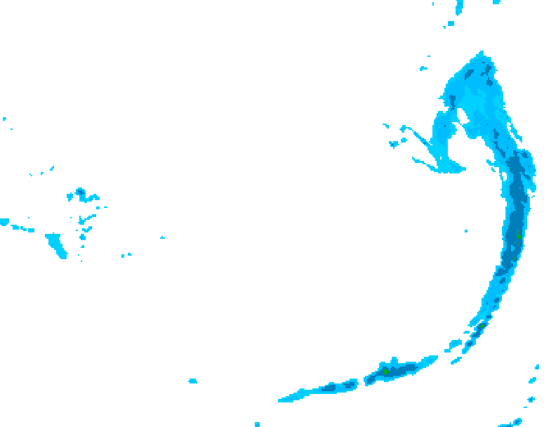 GDPS precipitation 132 hour forecast chart for Canada based on 2026/03/22 1200Z data