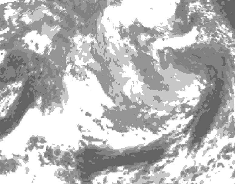 GDPS total cloud 216 hour forecast chart for Canada based on 2026/03/22 0000Z data