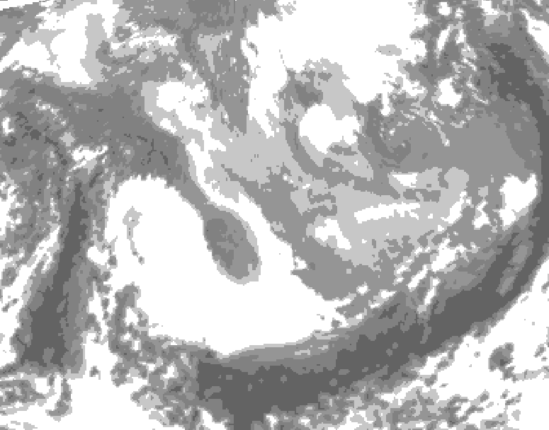 GDPS total cloud 240 hour forecast chart for Canada based on 2026/03/22 0000Z data