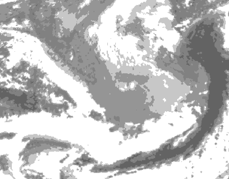 GDPS total cloud 132 hour forecast chart for Canada based on 2026/03/22 1200Z data
