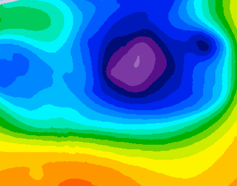 GDPS 500 millibar geopotential height 072 hour forecast chart for Canada based on 2026/03/23 0000Z data