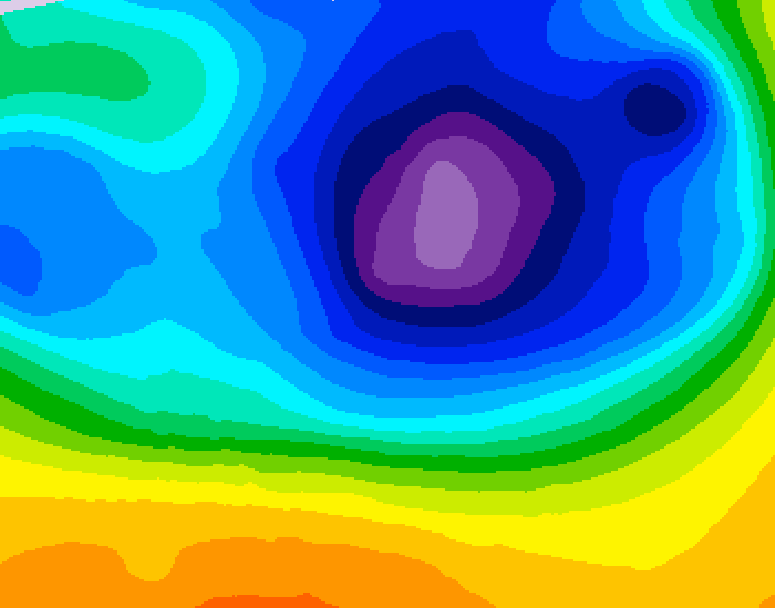 GDPS 500 millibar geopotential height 078 hour forecast chart for Canada based on 2026/03/23 0000Z data
