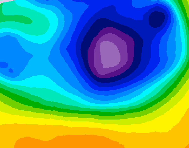 GDPS 500 millibar geopotential height 084 hour forecast chart for Canada based on 2026/03/23 0000Z data