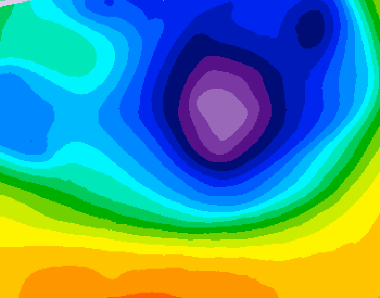 GDPS 500 millibar geopotential height 090 hour forecast chart for Canada based on 2026/03/23 0000Z data