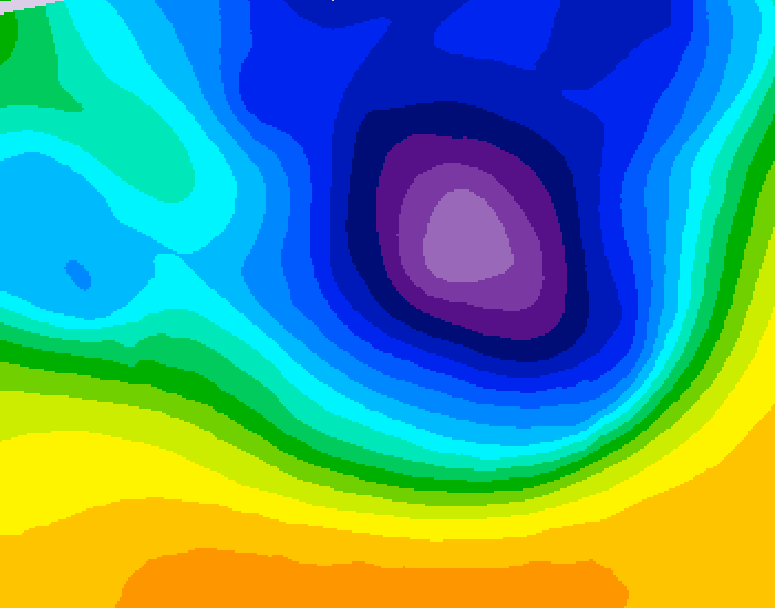 GDPS 500 millibar geopotential height 108 hour forecast chart for Canada based on 2026/03/23 0000Z data