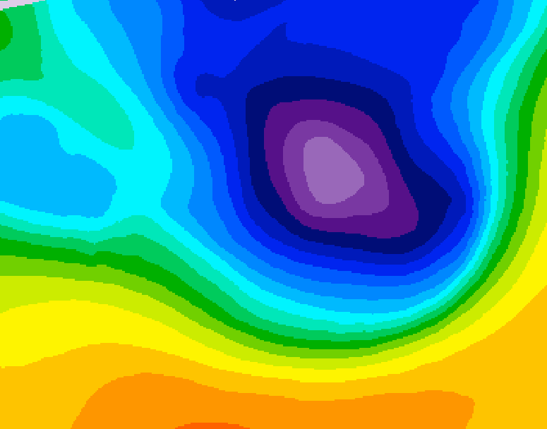 GDPS 500 millibar geopotential height 114 hour forecast chart for Canada based on 2026/03/23 0000Z data