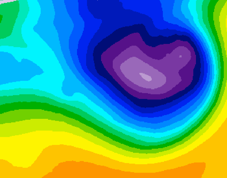 GDPS 500 millibar geopotential height 132 hour forecast chart for Canada based on 2026/03/23 0000Z data