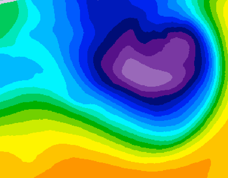 GDPS 500 millibar geopotential height 138 hour forecast chart for Canada based on 2026/03/23 0000Z data