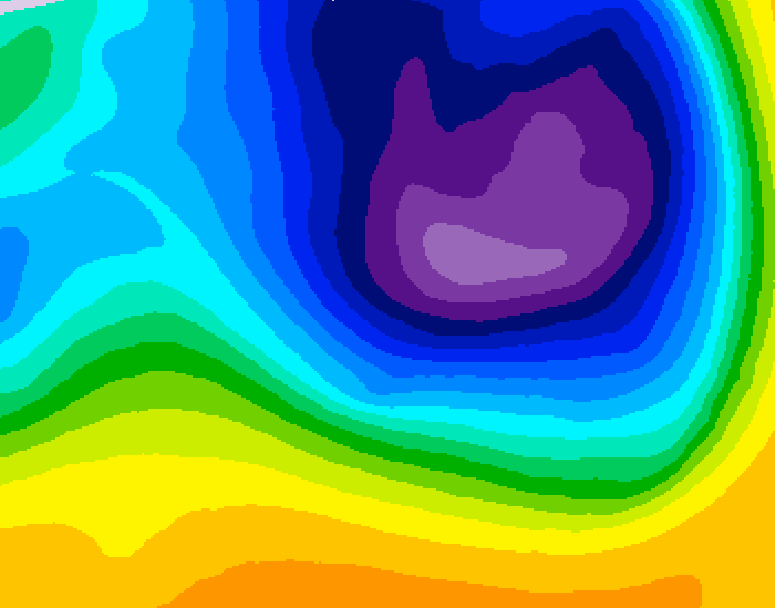 GDPS 500 millibar geopotential height 150 hour forecast chart for Canada based on 2026/03/23 0000Z data